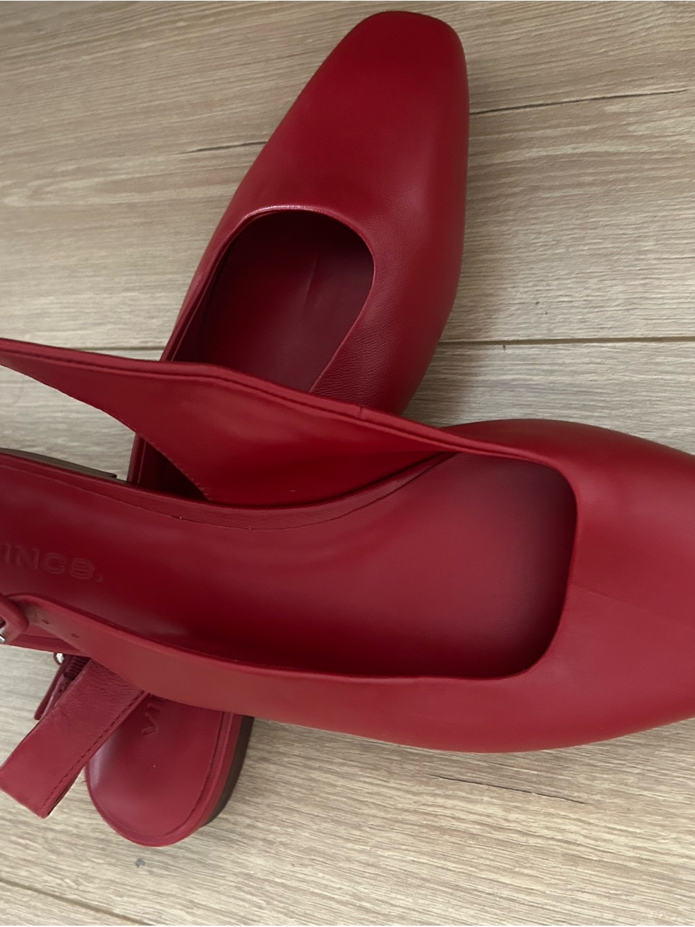 Vince Red Women's Slingback Flats 8